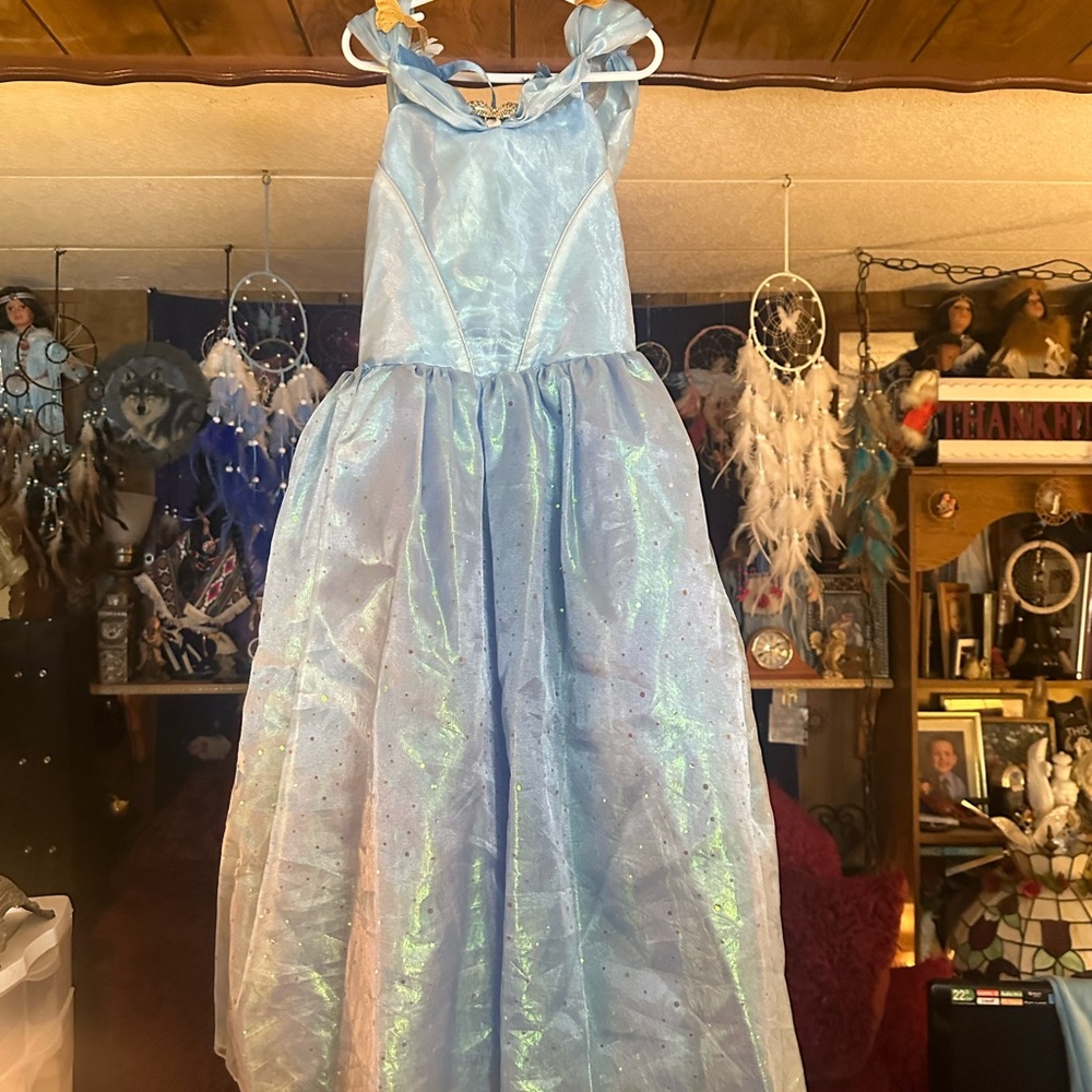 Cinderella costume bought  Disney Store size 7/8 new never worn selling at 1/2